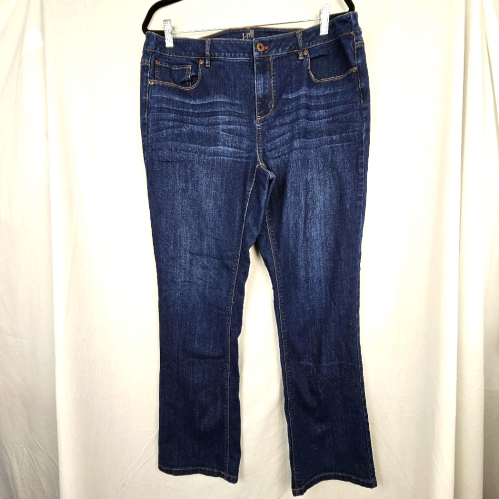 J Jill Authentic Fit Slim Boot Cut Dark Wash Jeans Stretch Women's Size 14